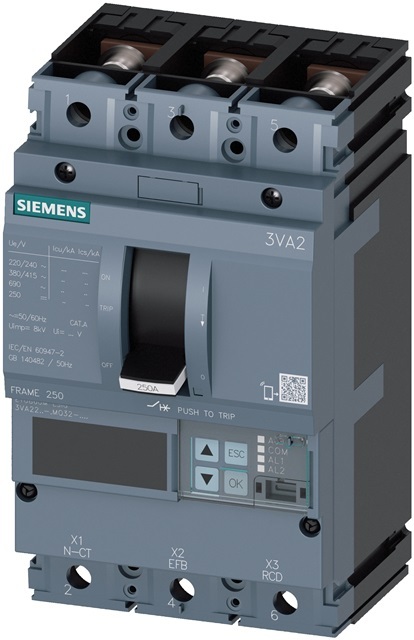 Siemens Mccb - 220/440 Volt, 50 Hertz Frequency | Ip55 Protection For Industrial And Domestic Applications