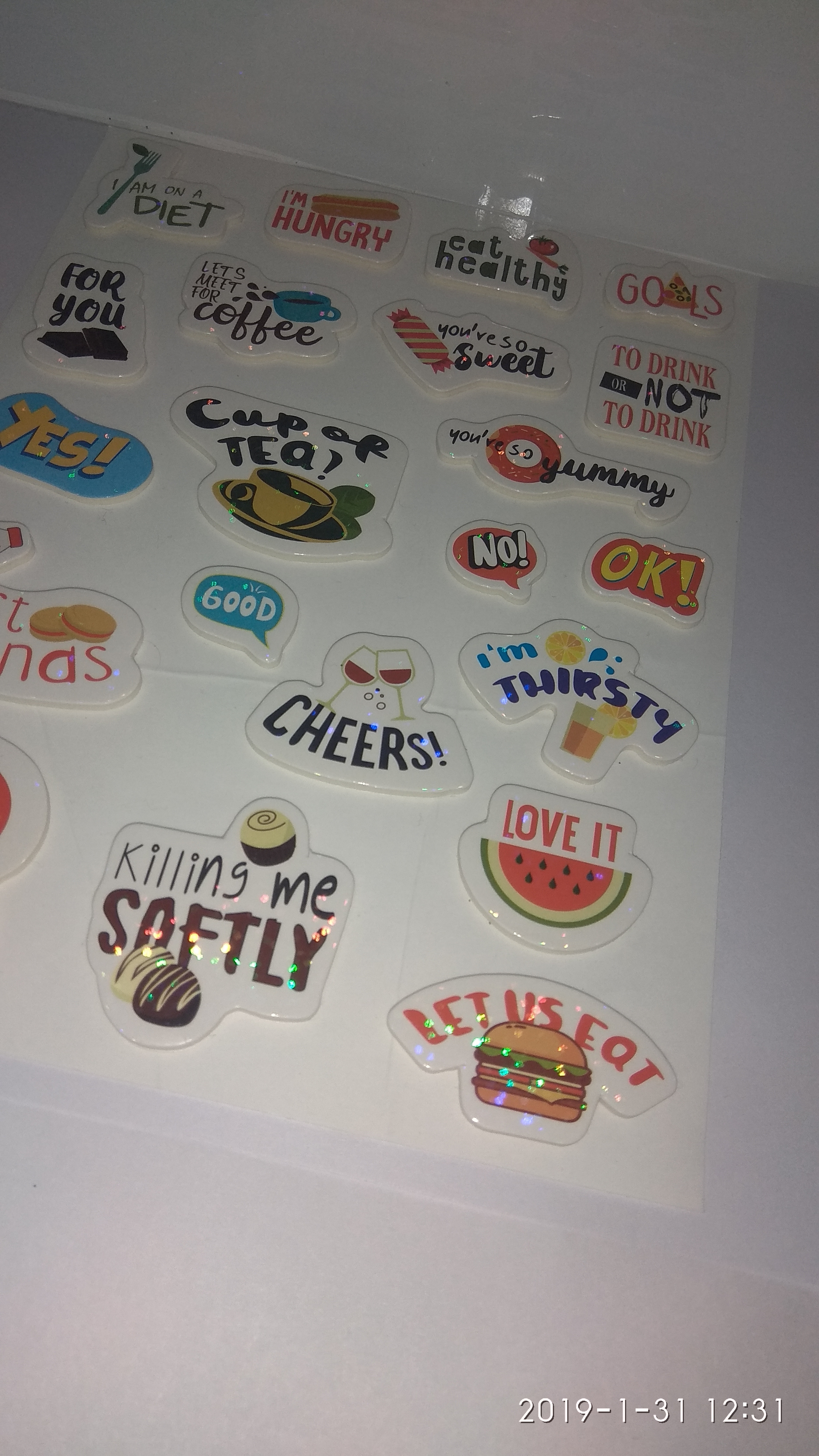 Craft Villa Glare Messages Print Sticker
