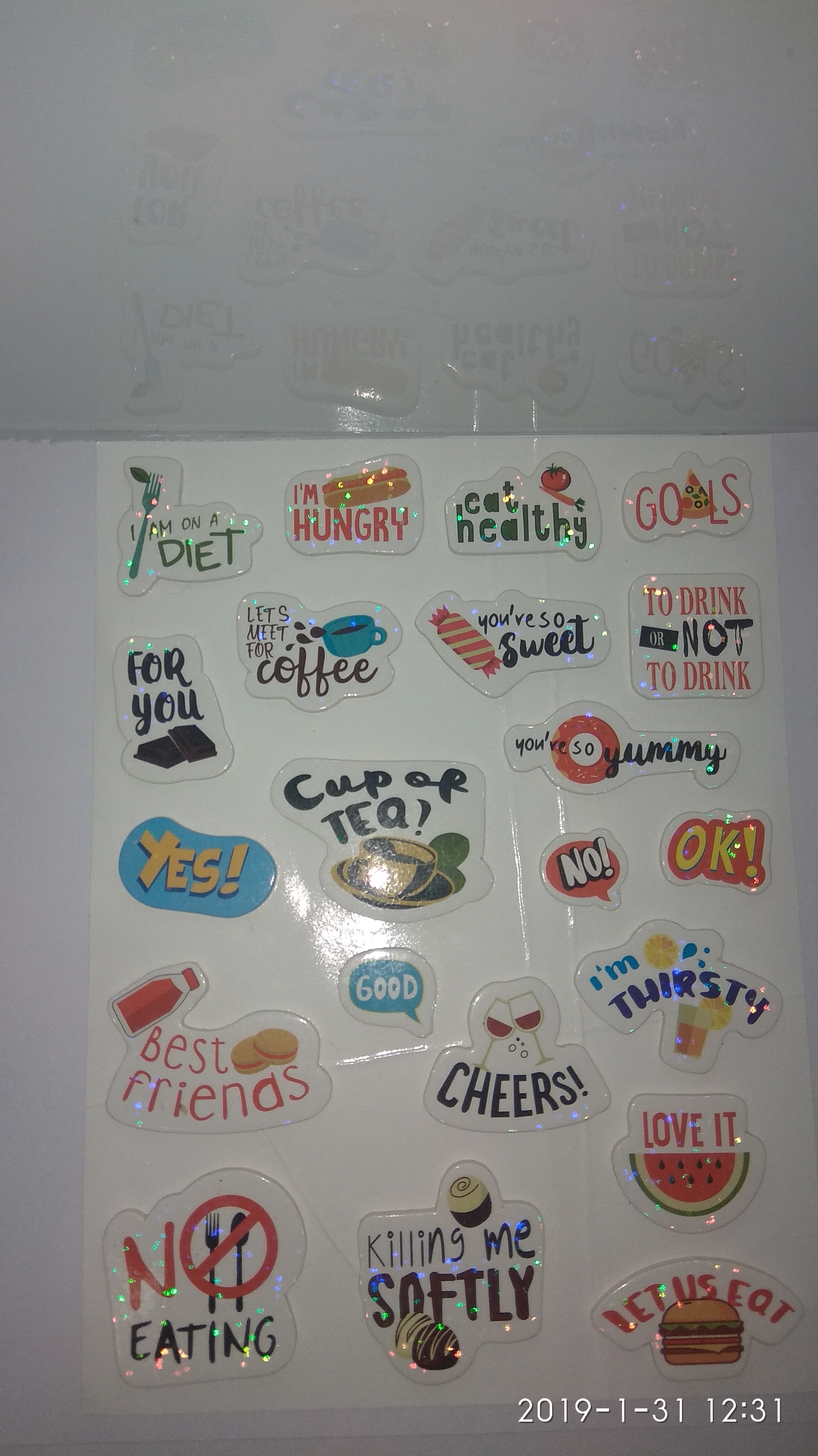 Craft Villa Glare Messages Print Sticker
