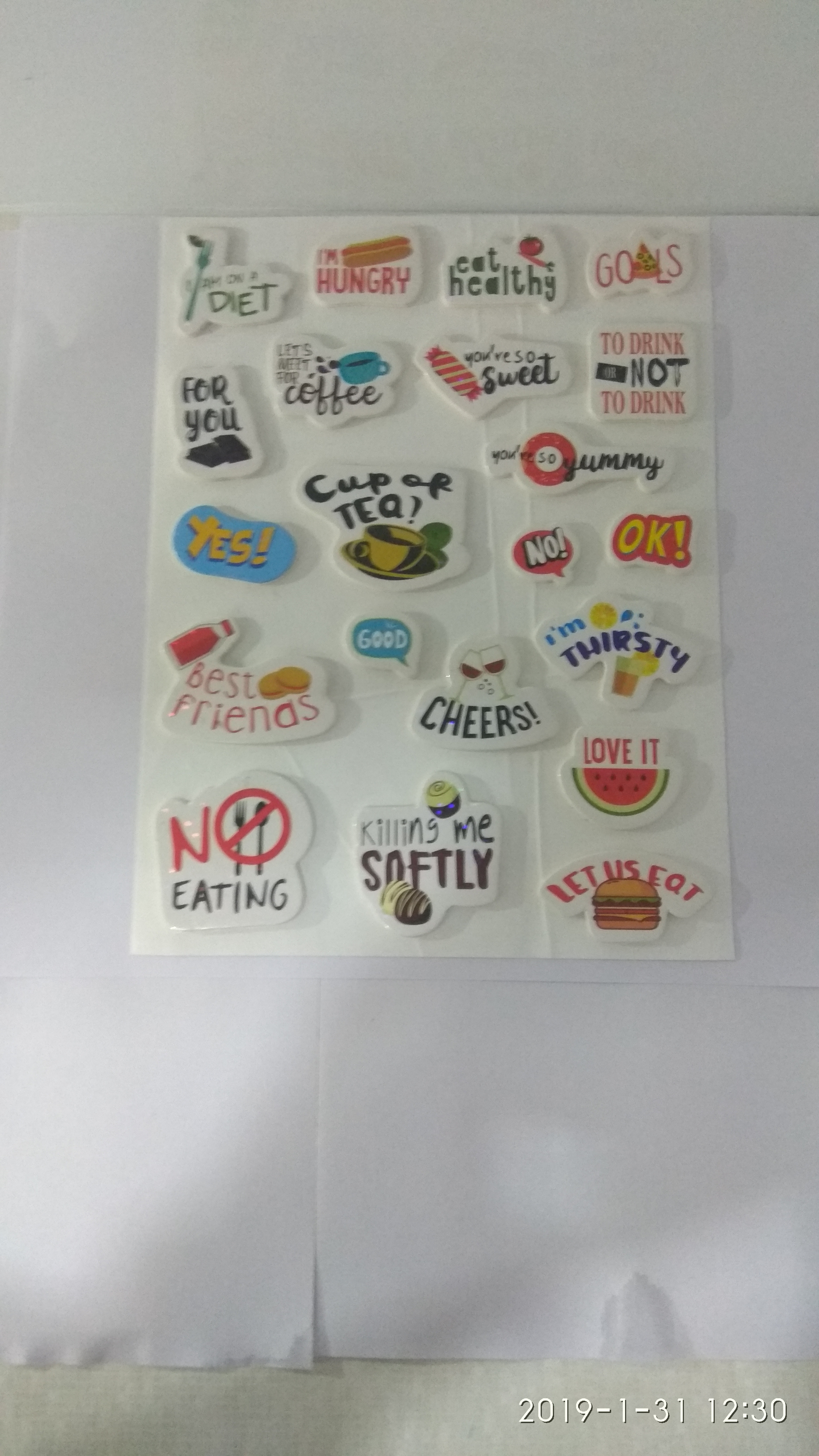 Craft Villa Glare Messages Print Sticker