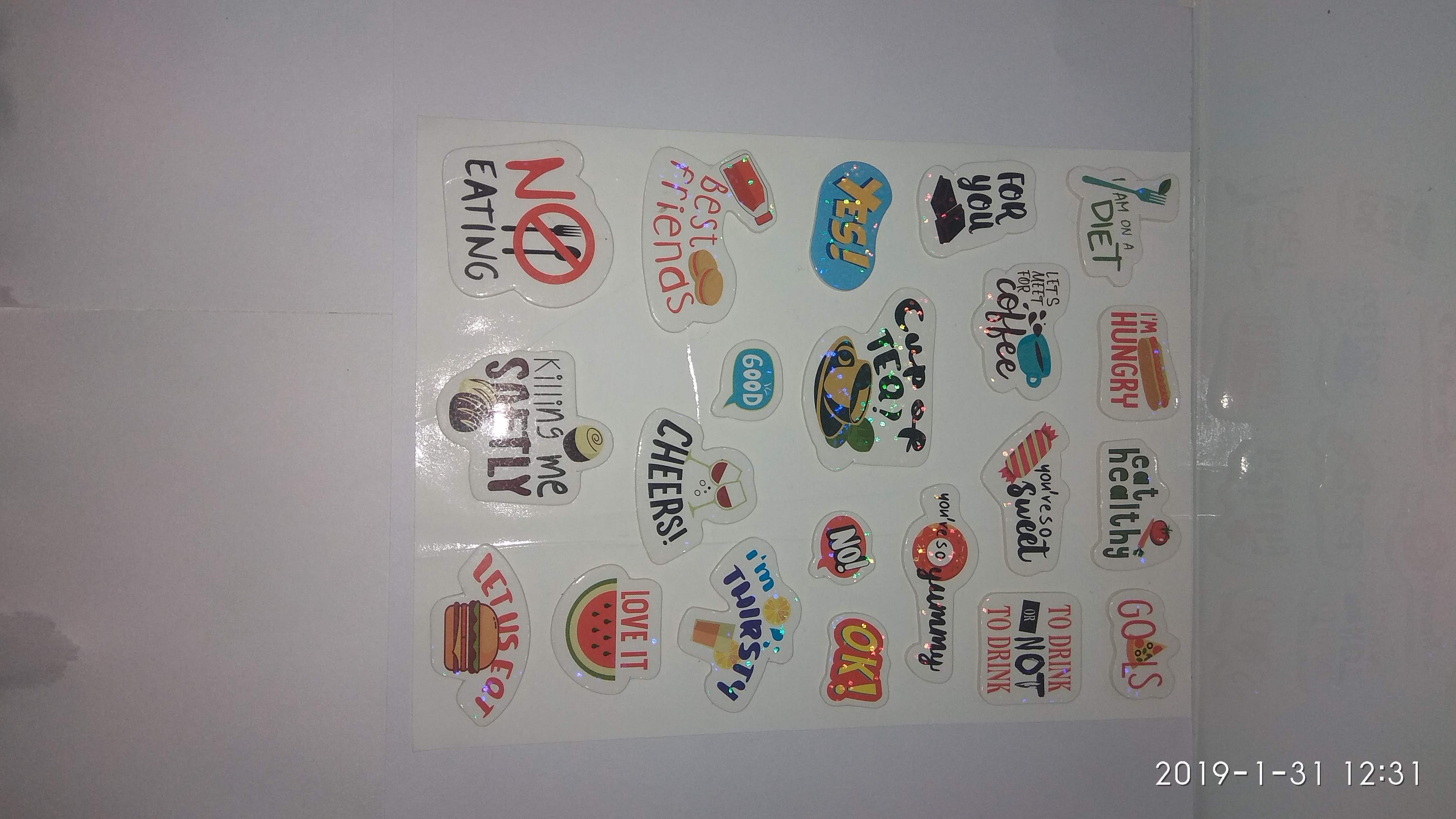 Craft Villa Glare Messages Print Sticker