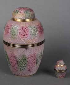 Pink & Gold Cremation Urn Lefleur