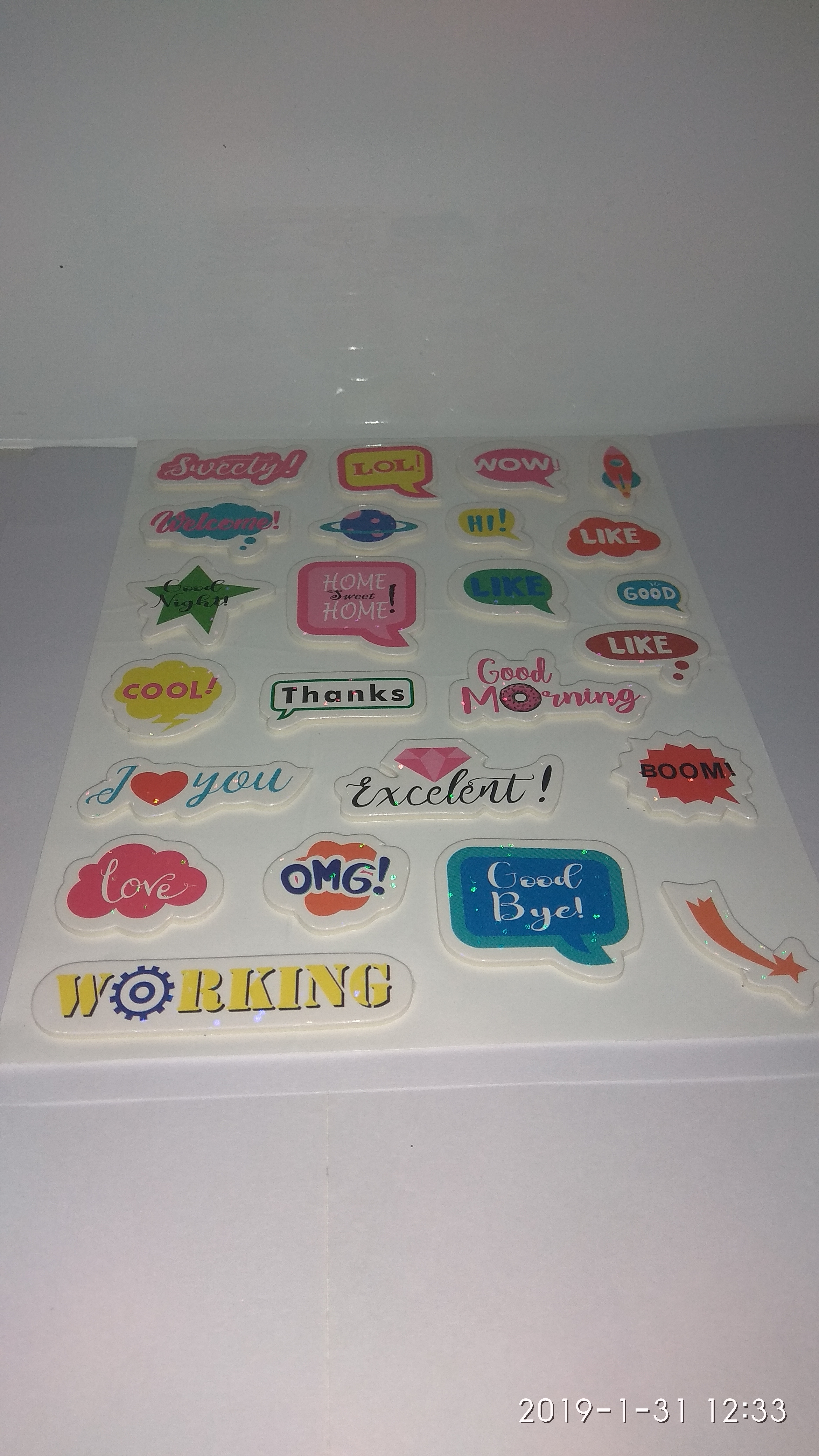 Craft Villa Glare Message Print Sticker