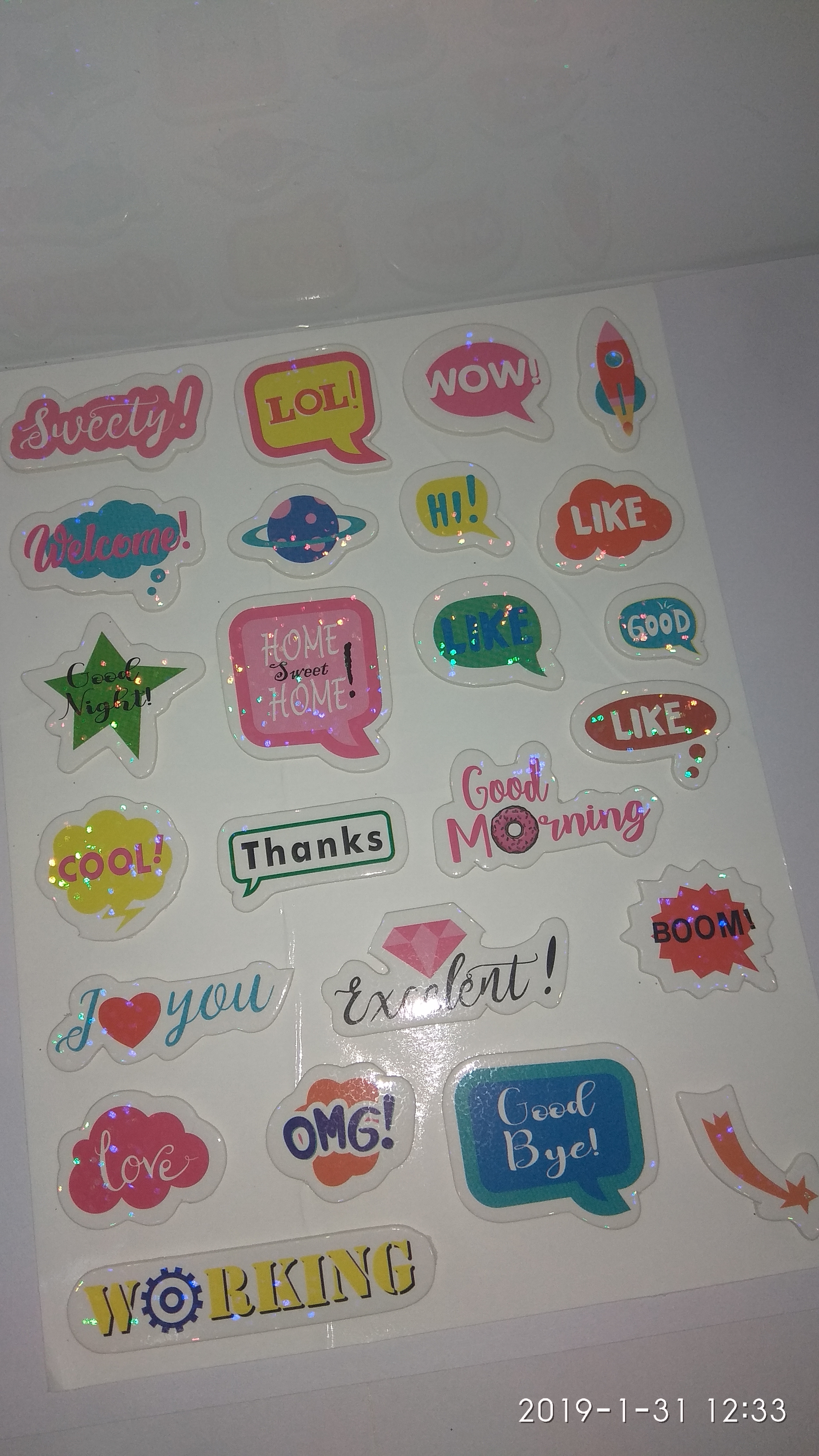 Craft Villa Glare Message Print Sticker