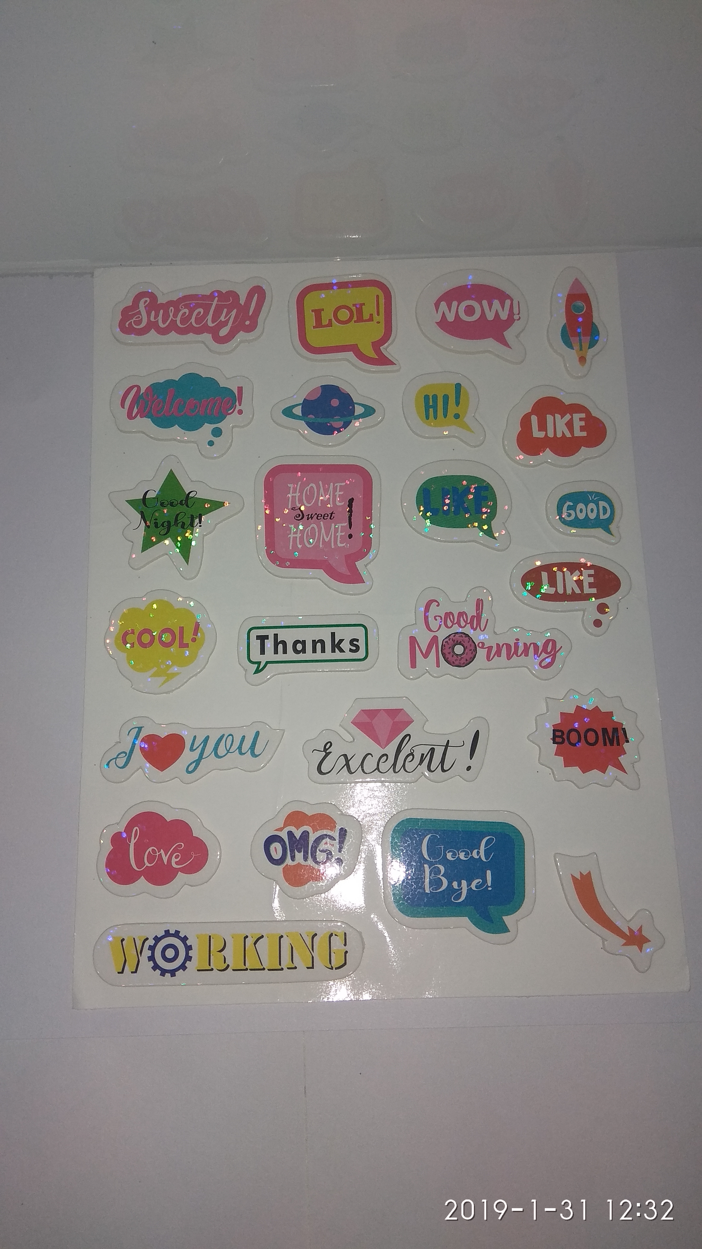 Craft Villa Glare Message Print Sticker