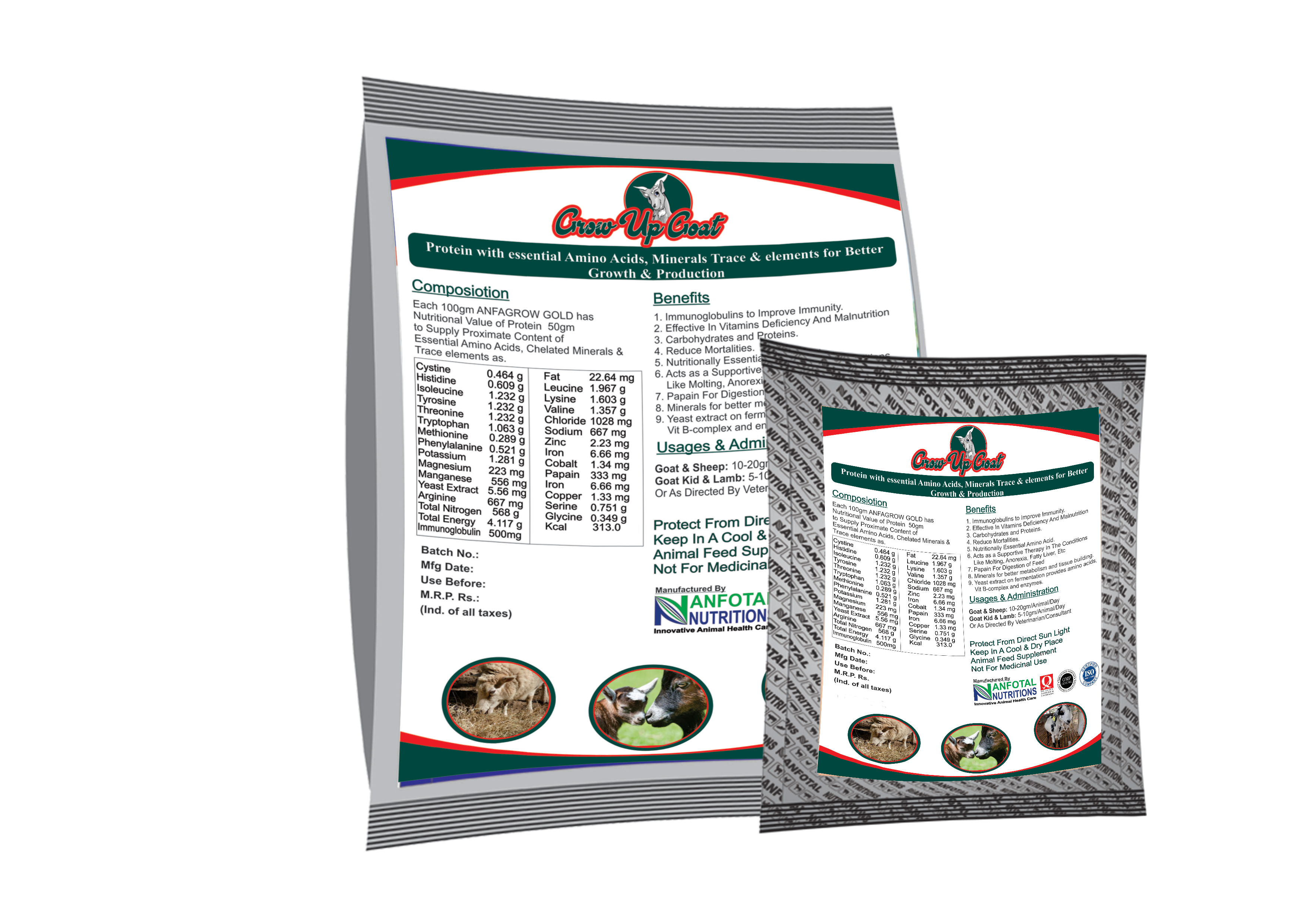 Goat Growth Feed Supplement (Grow Up Goat) Efficacy: Promote Healthy