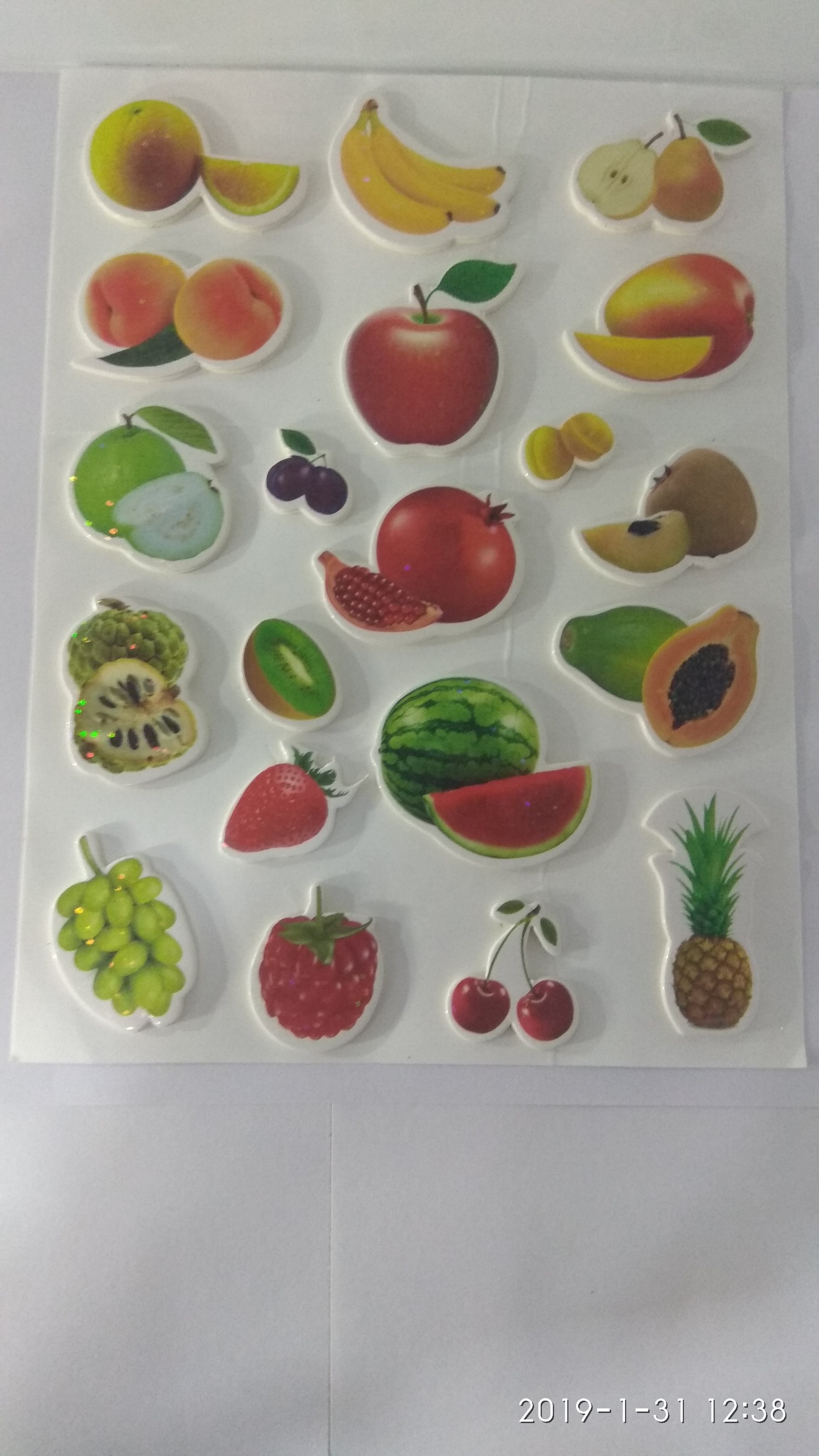 Craft Villa Glare Fruits Print Sticker