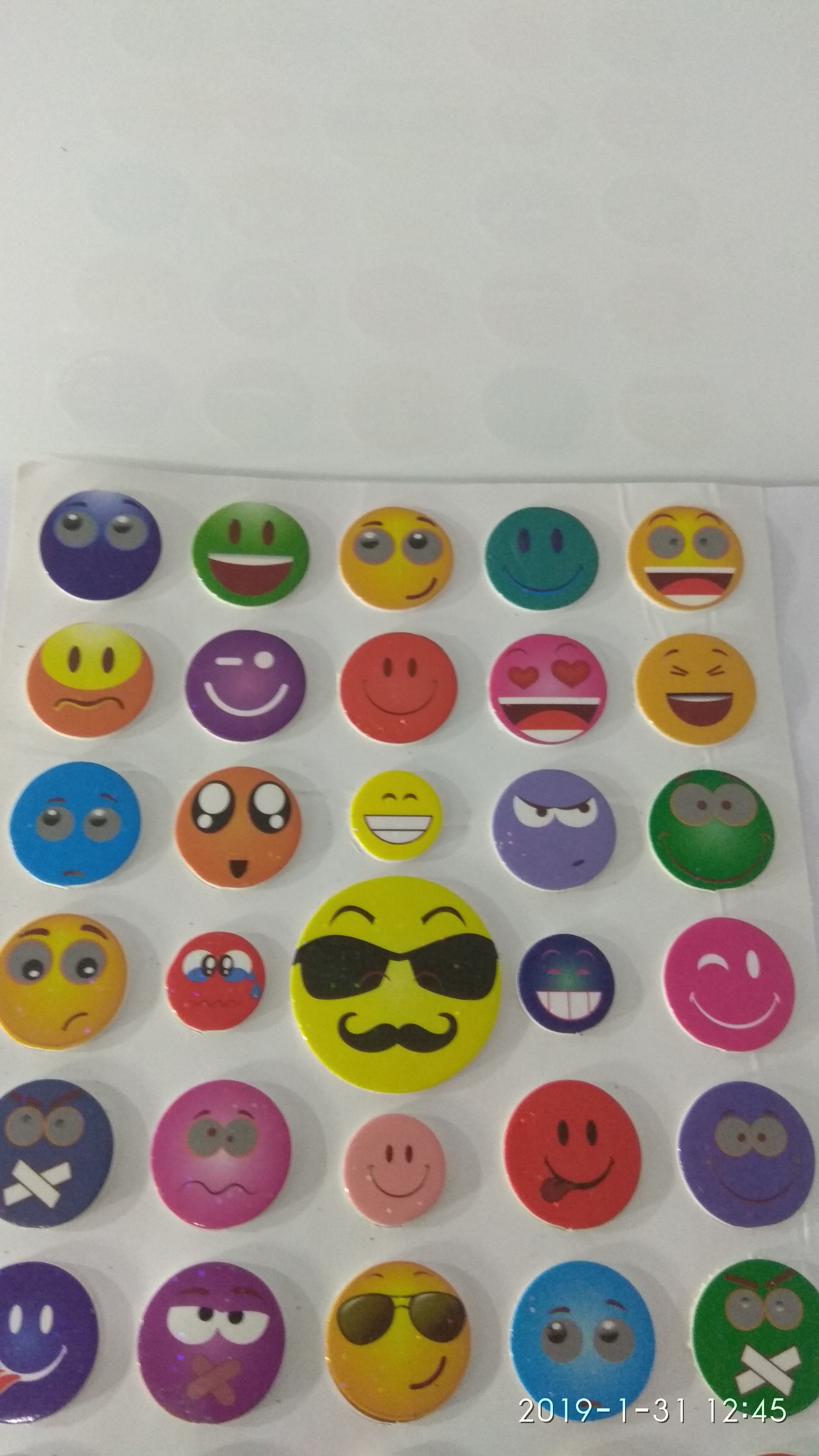 Craft Villa Glare Smiley Print Sticker