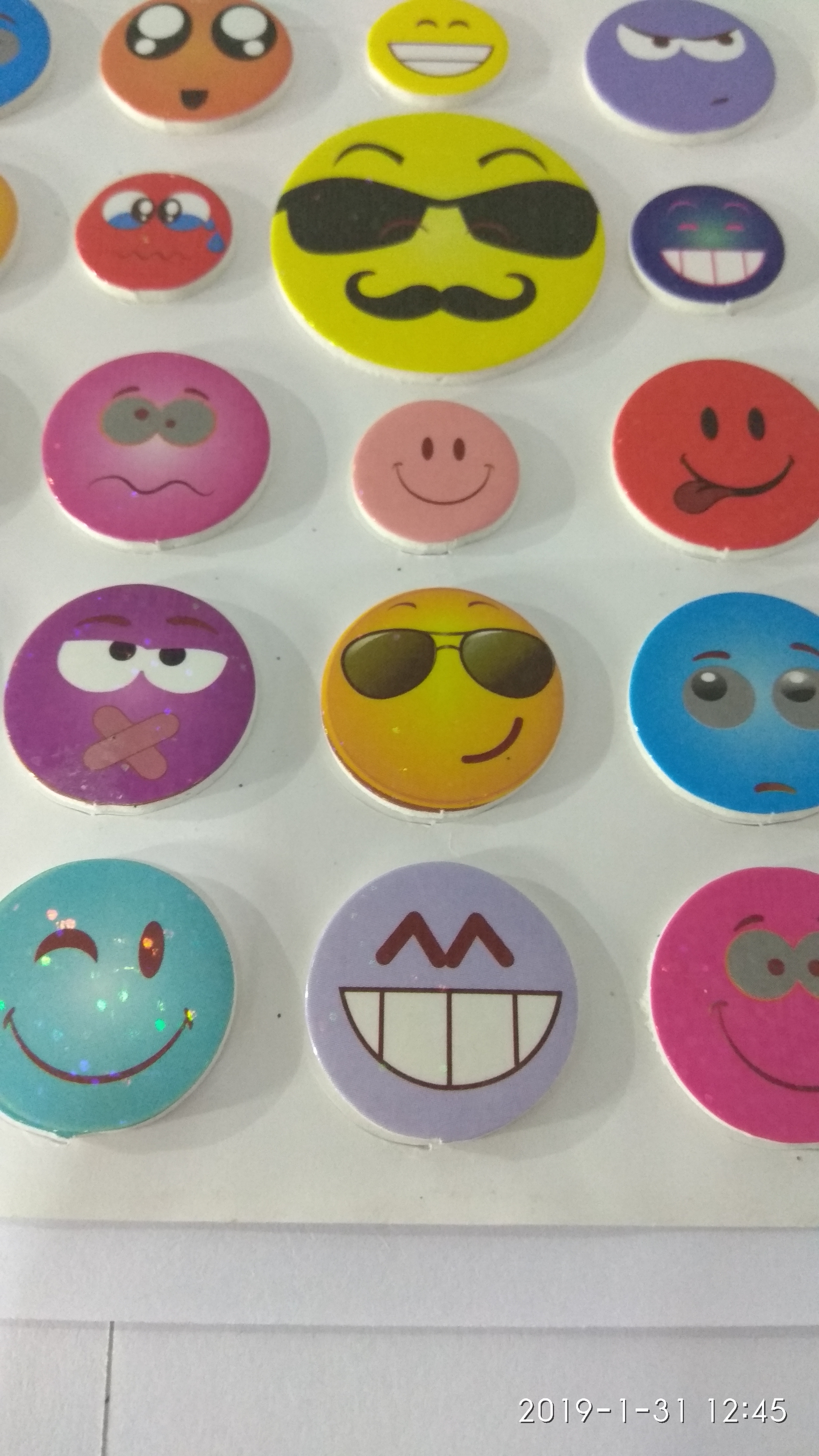 Craft Villa Glare Smiley Print Sticker