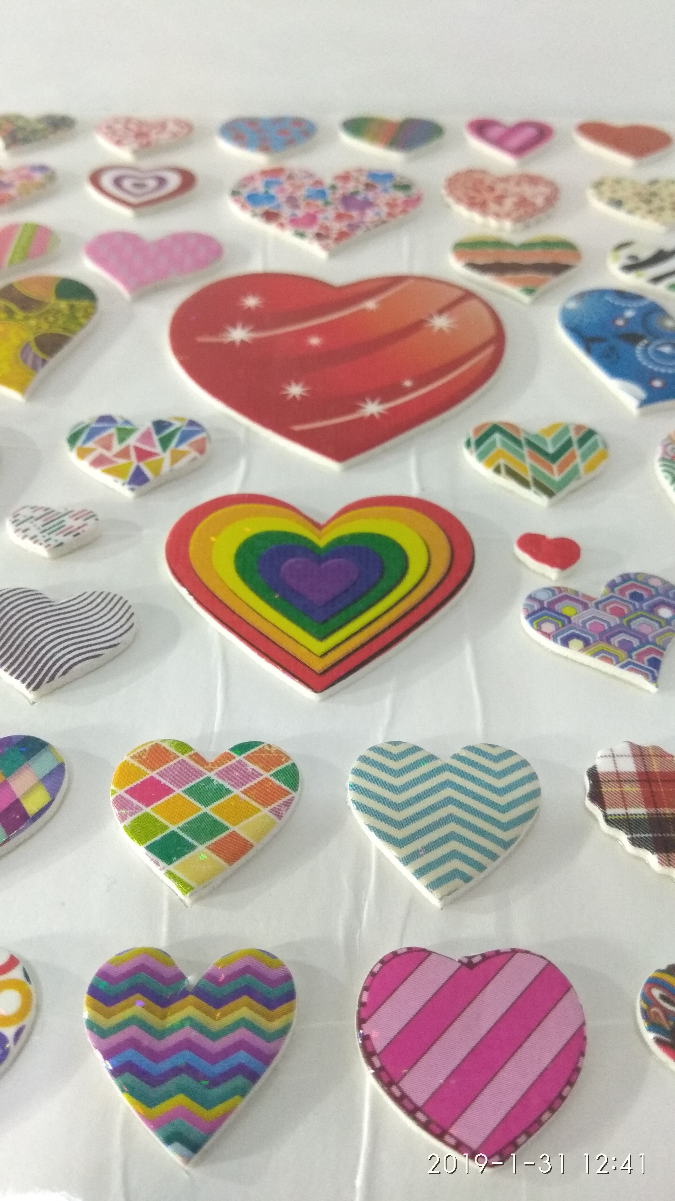 Craft Villa Glare Heart Print Sticker