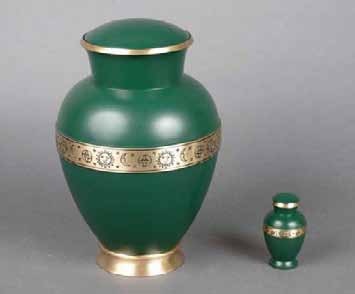 Gold Spartan Brass Vase Cremation Urn