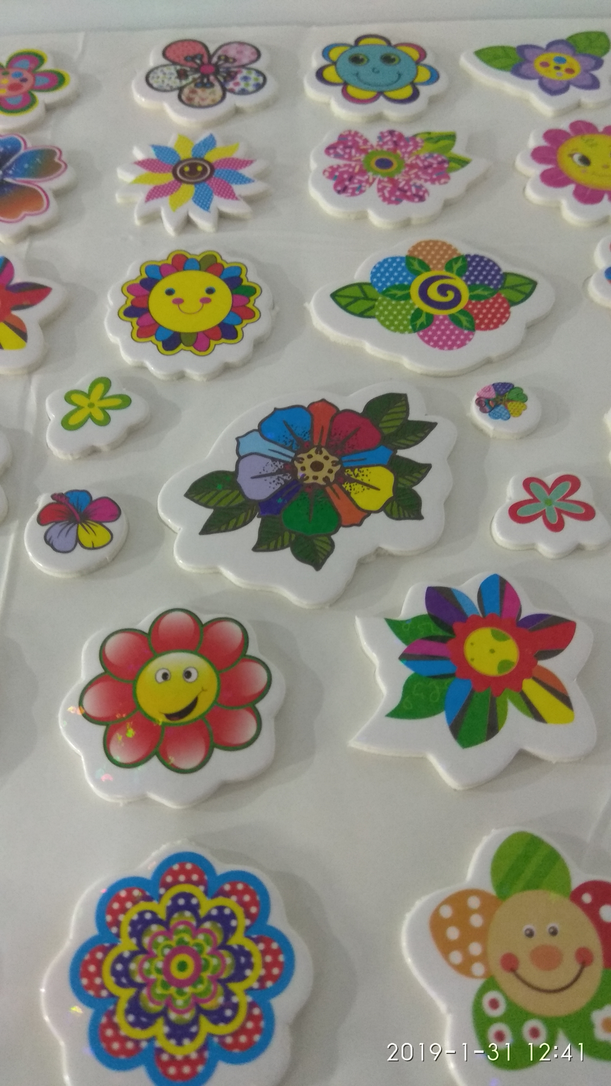 Craft Villa Glare Flower Print Sticker