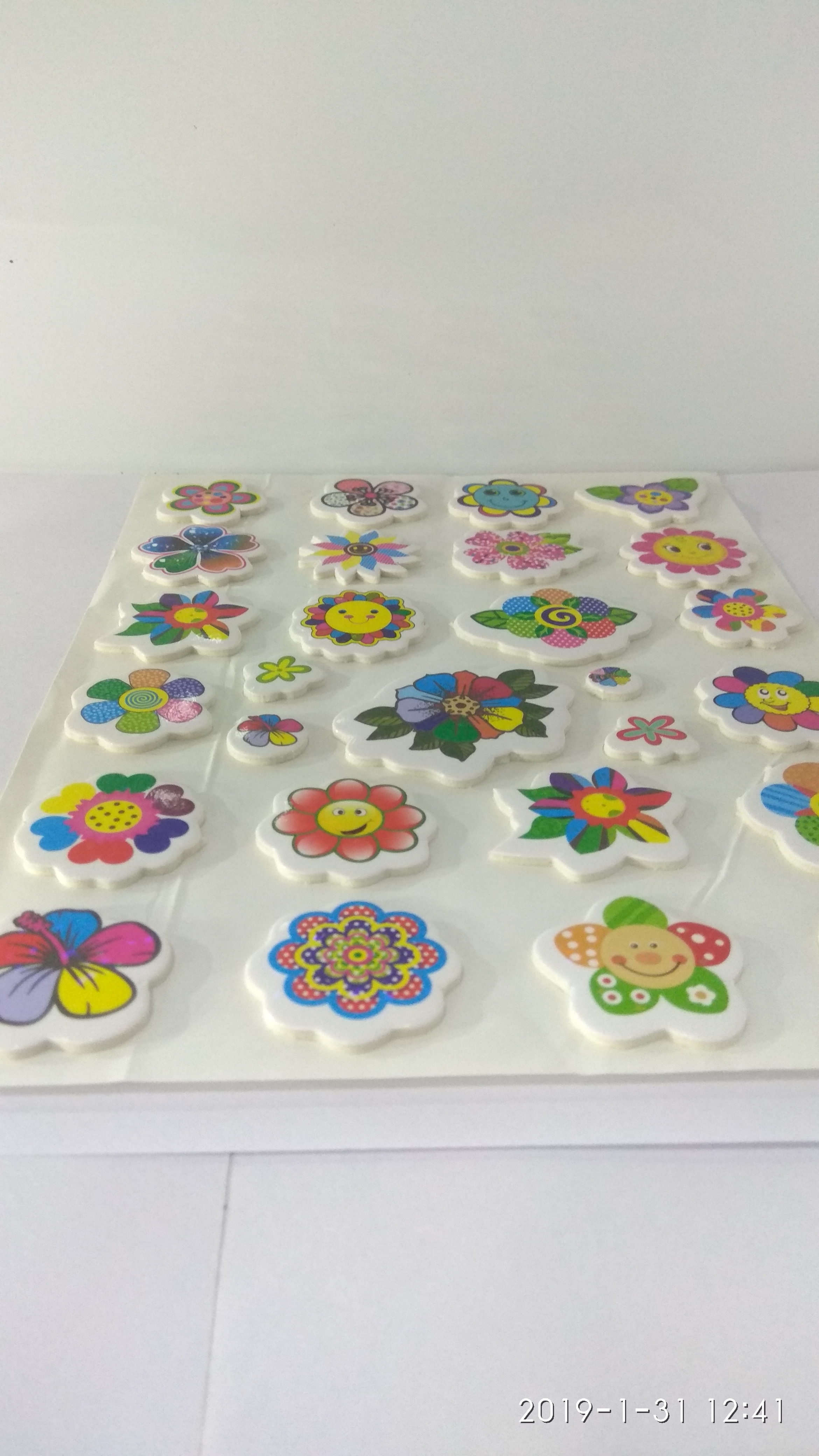 Craft Villa Glare Flower Print Sticker