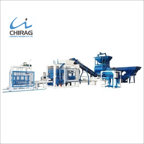 Blue Fully Automatic Cement Brick Making Machine