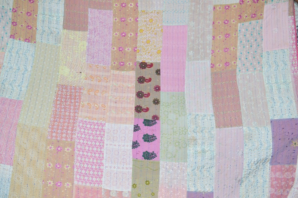 100% Cotton Patchwork Twin Kantha Quilt
