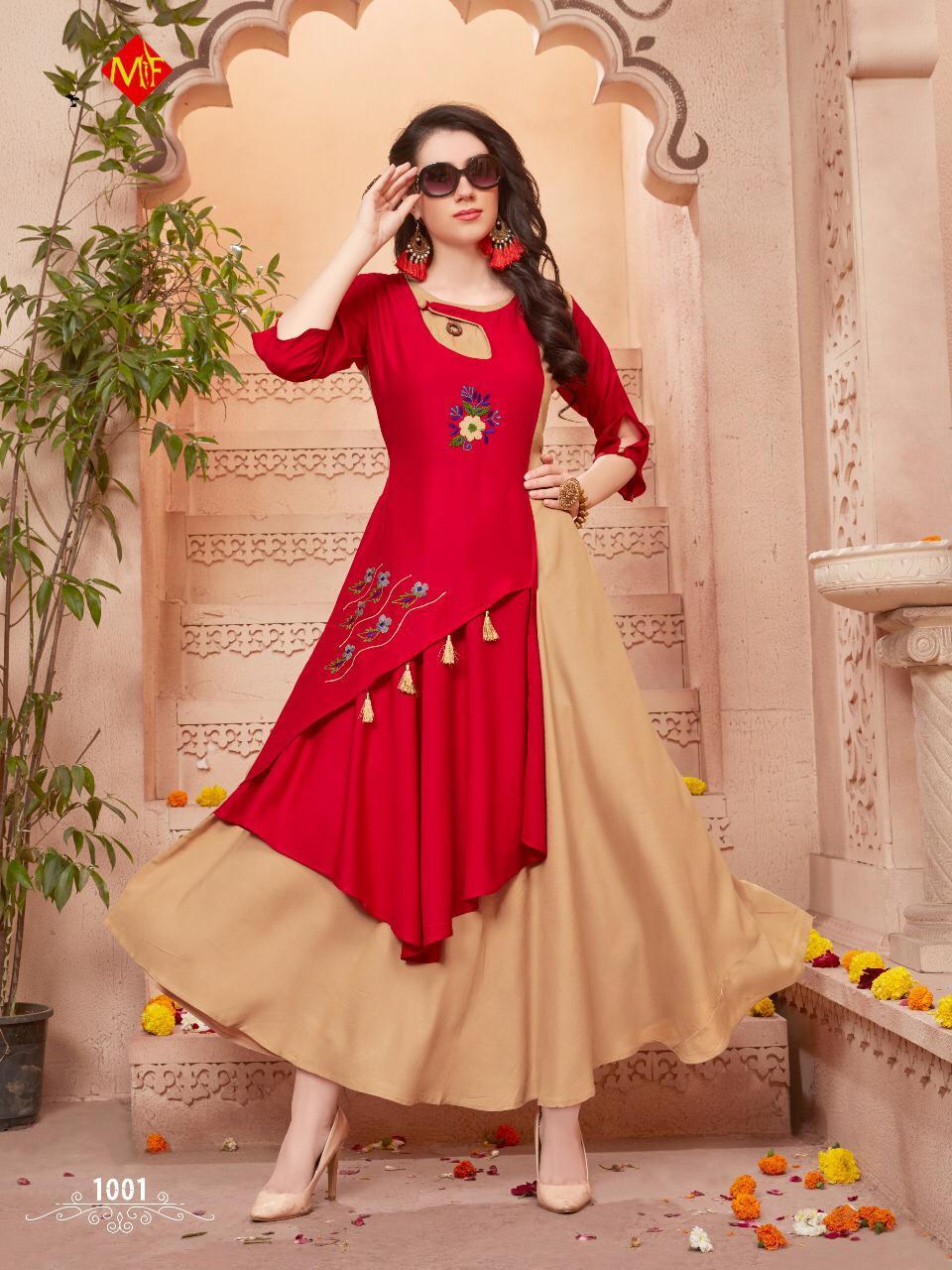 4 Colors Stylish Rayon Kurtis