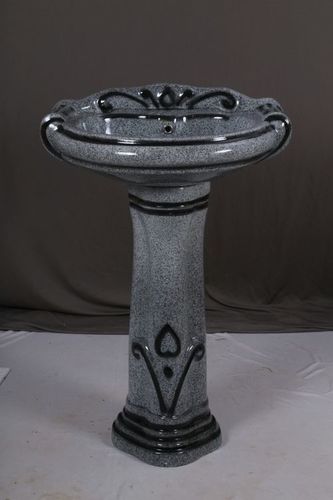 Pedestal Wash Basin Set - Elegant Ceramic, Modern Design , Easy-Clean Surface, Space-Saving Dimensions