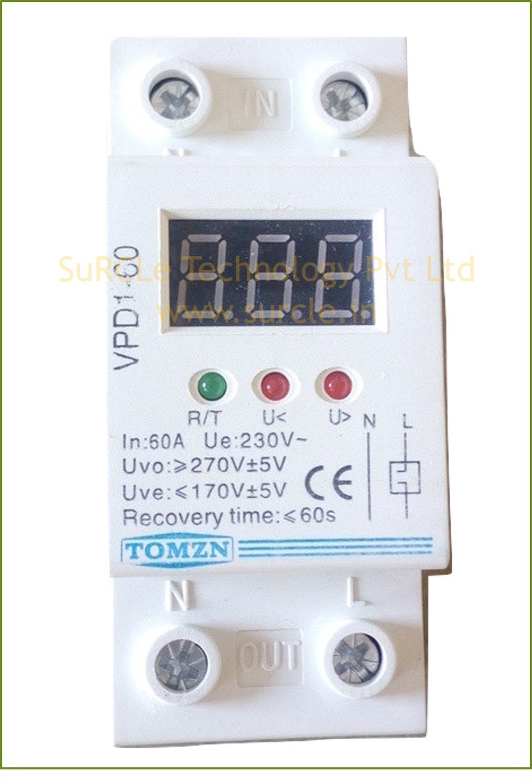 Xlpe Tomzn 60a 230v Ac Under Voltage And Over Voltage Protector