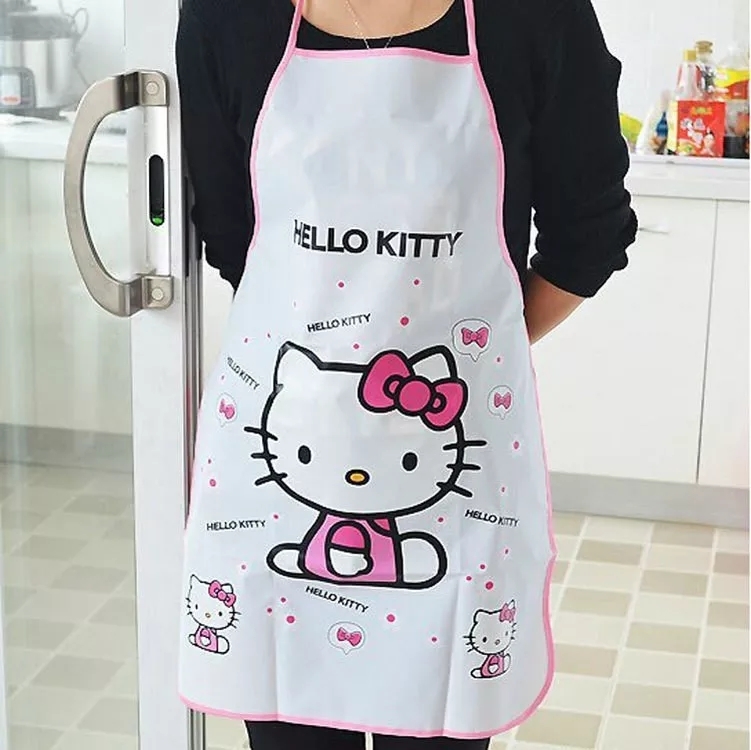 Sleeveless Cartoon Cooking Apron - Pvc Material, 45x60 Cm Size | Cute Design For Women, Ideal For Cleaning