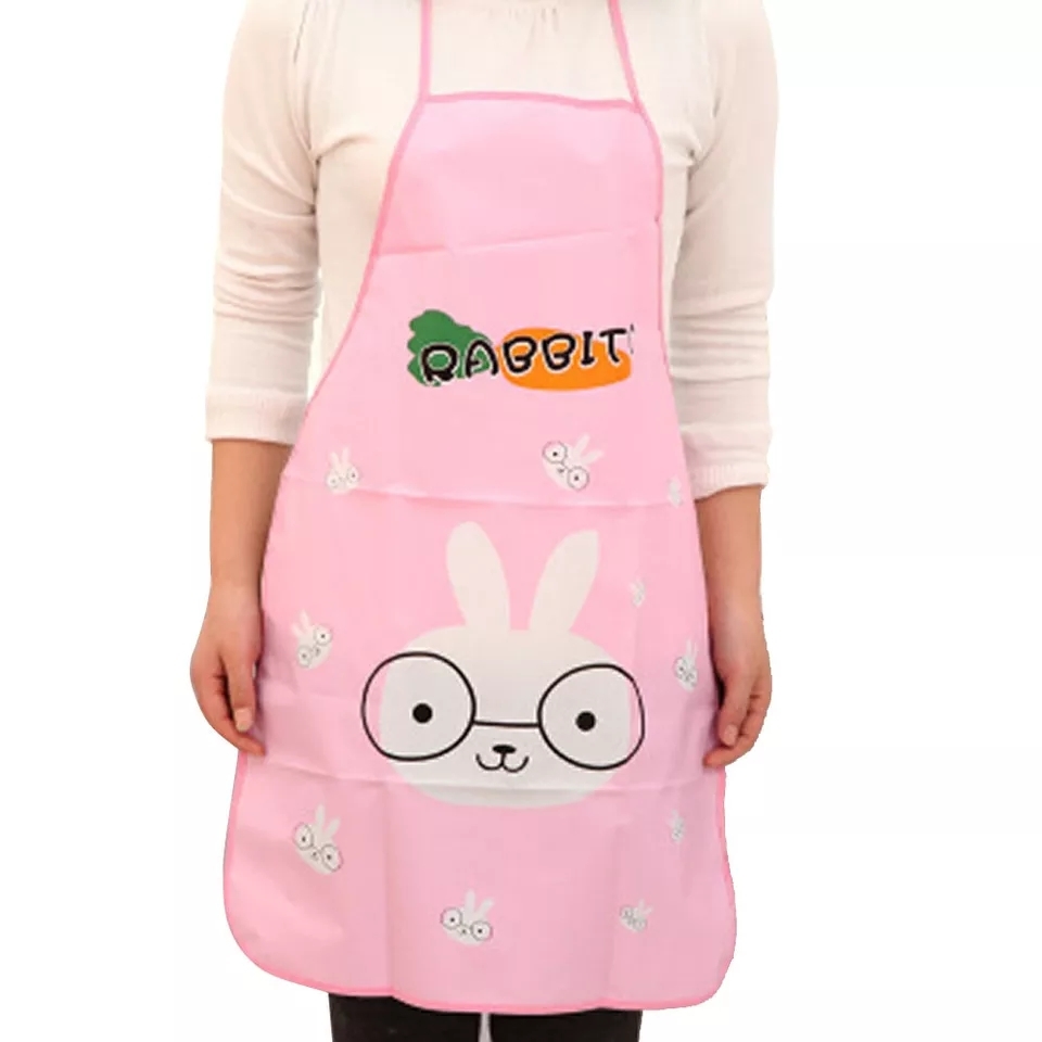 Sleeveless Cartoon Cooking Apron - Pvc Material, 45x60 Cm Size | Cute Design For Women, Ideal For Cleaning