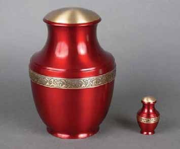 Yellow & Gold Brass Memorial Urn Consort