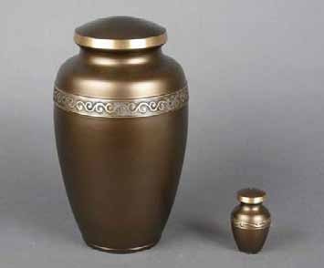Green Memorial Urn Spring Brass Urn