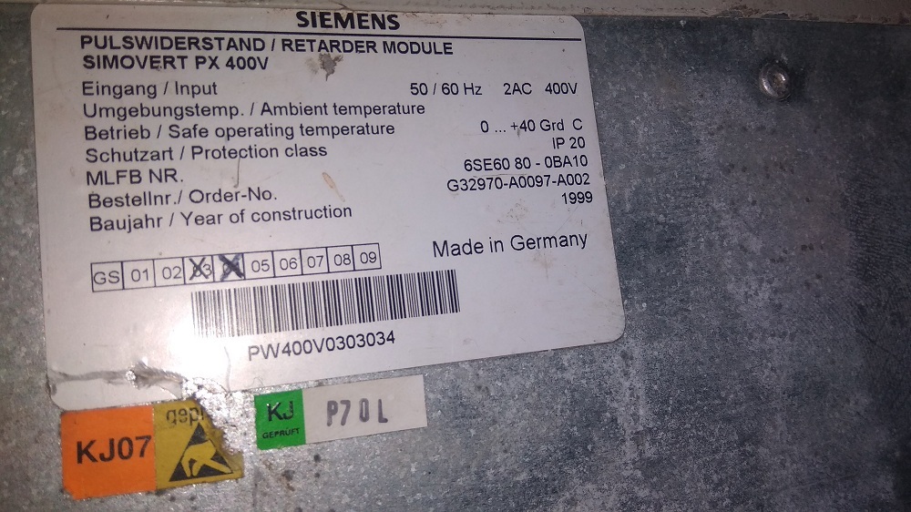 Siemens Simovert Module