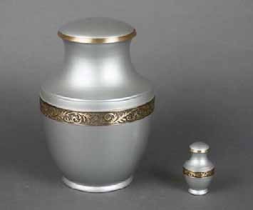 Aristocrat Memorial Urn - Brass Material Customized Size Gold Finish With American Religious Style