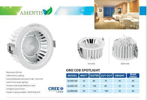 Oro Cob Spotlight 10 Watt Application: Home