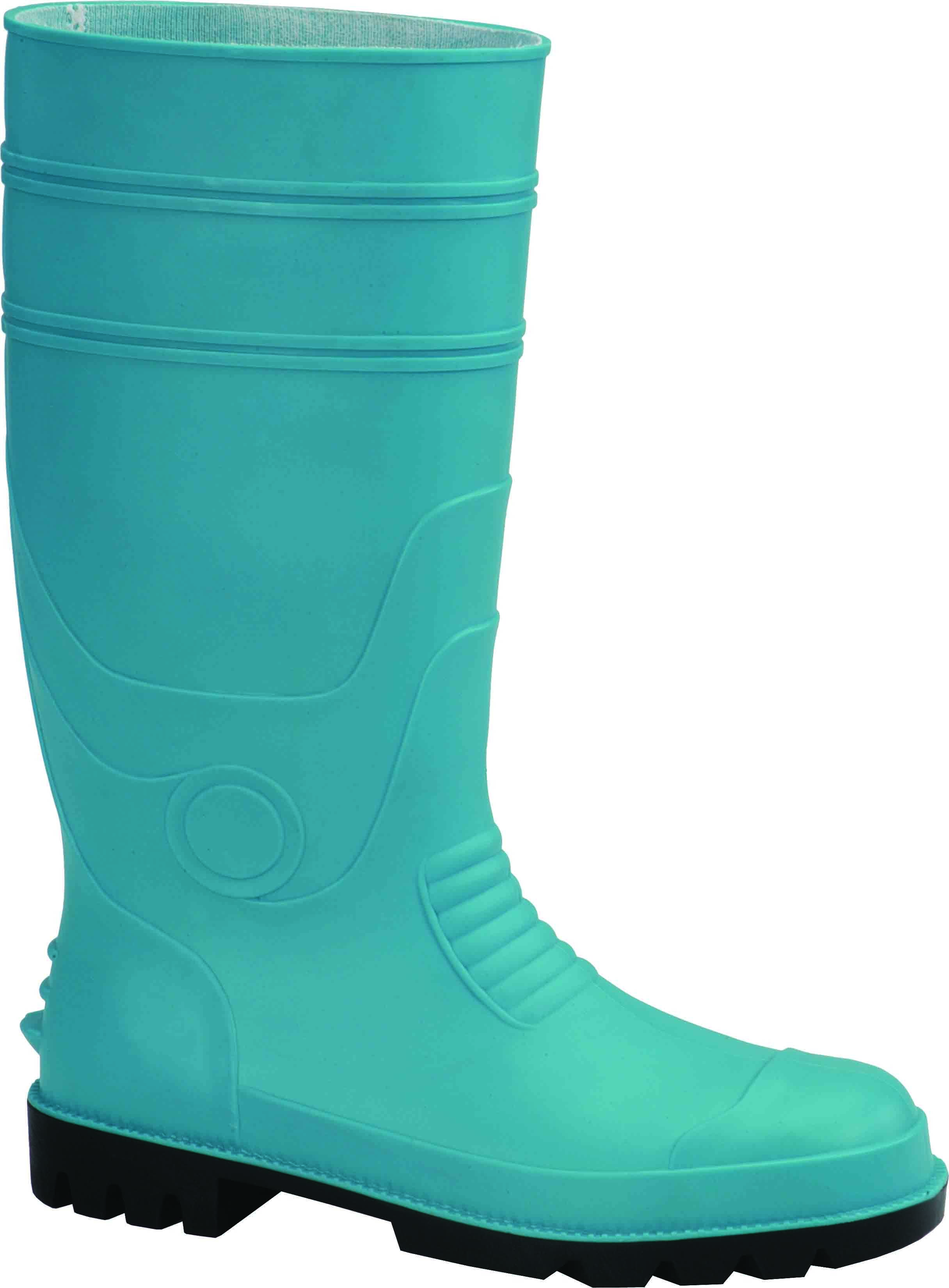 Double Colour Gumboot - Color: Black