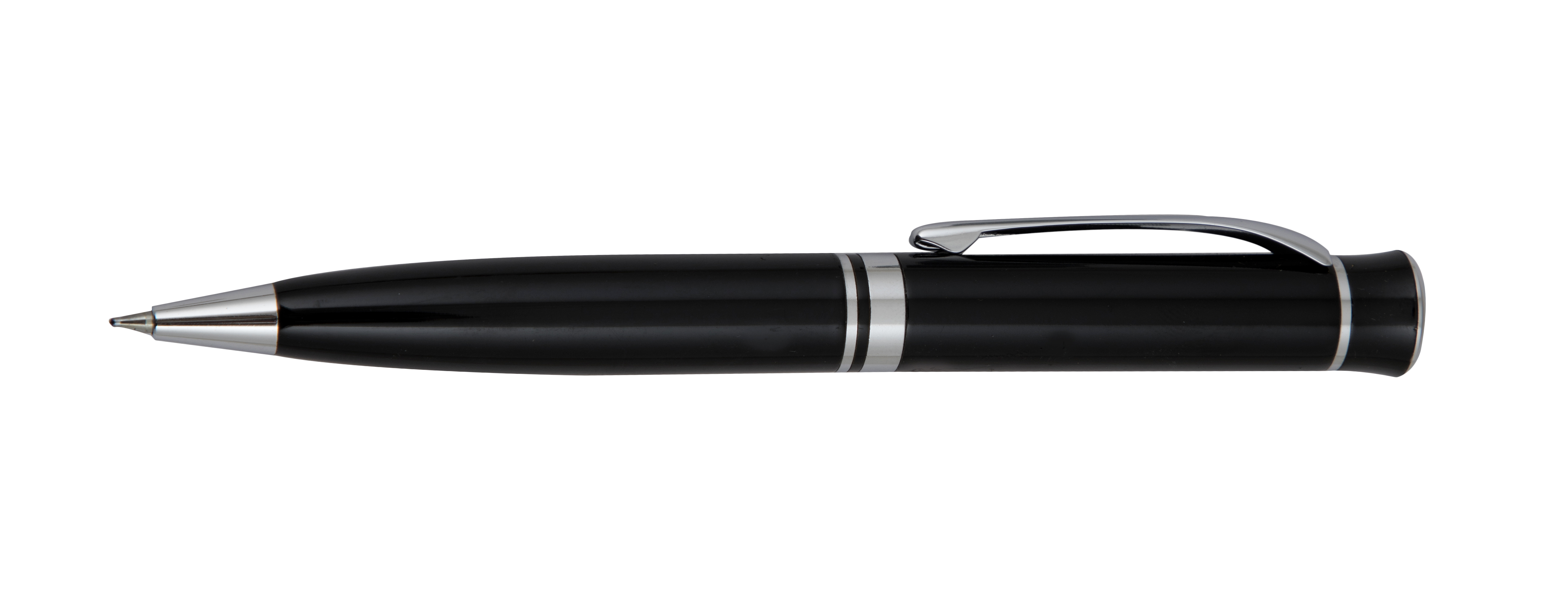 Metro Ball Pen Set - Stainless Steel Tip, Black Barrel | Smudge-proof Blue Ink, Personalized Name Engraving, Gift Box Included
