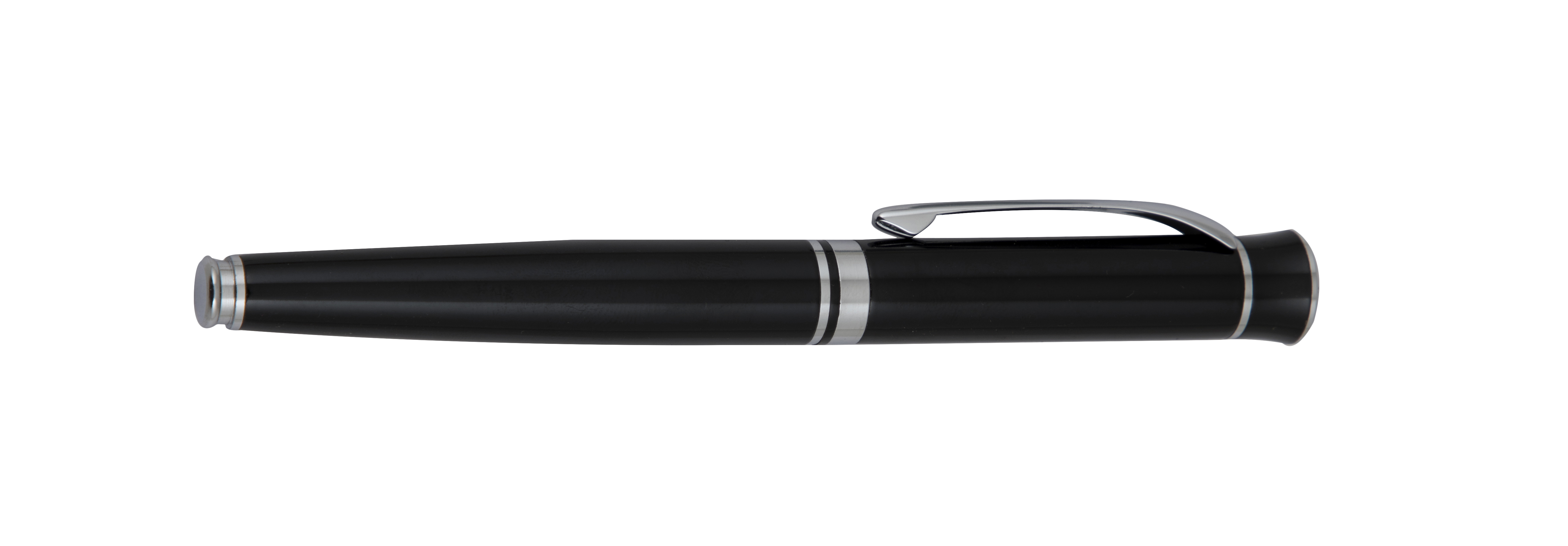 Metro Ball Pen Set - Stainless Steel Tip, Black Barrel | Smudge-proof Blue Ink, Personalized Name Engraving, Gift Box Included
