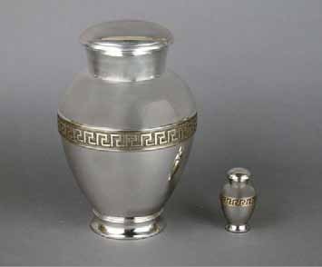 Silver Apollo Brass Cremation Urn