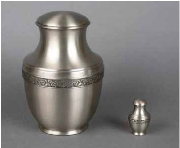 Silver Apollo Brass Cremation Urn