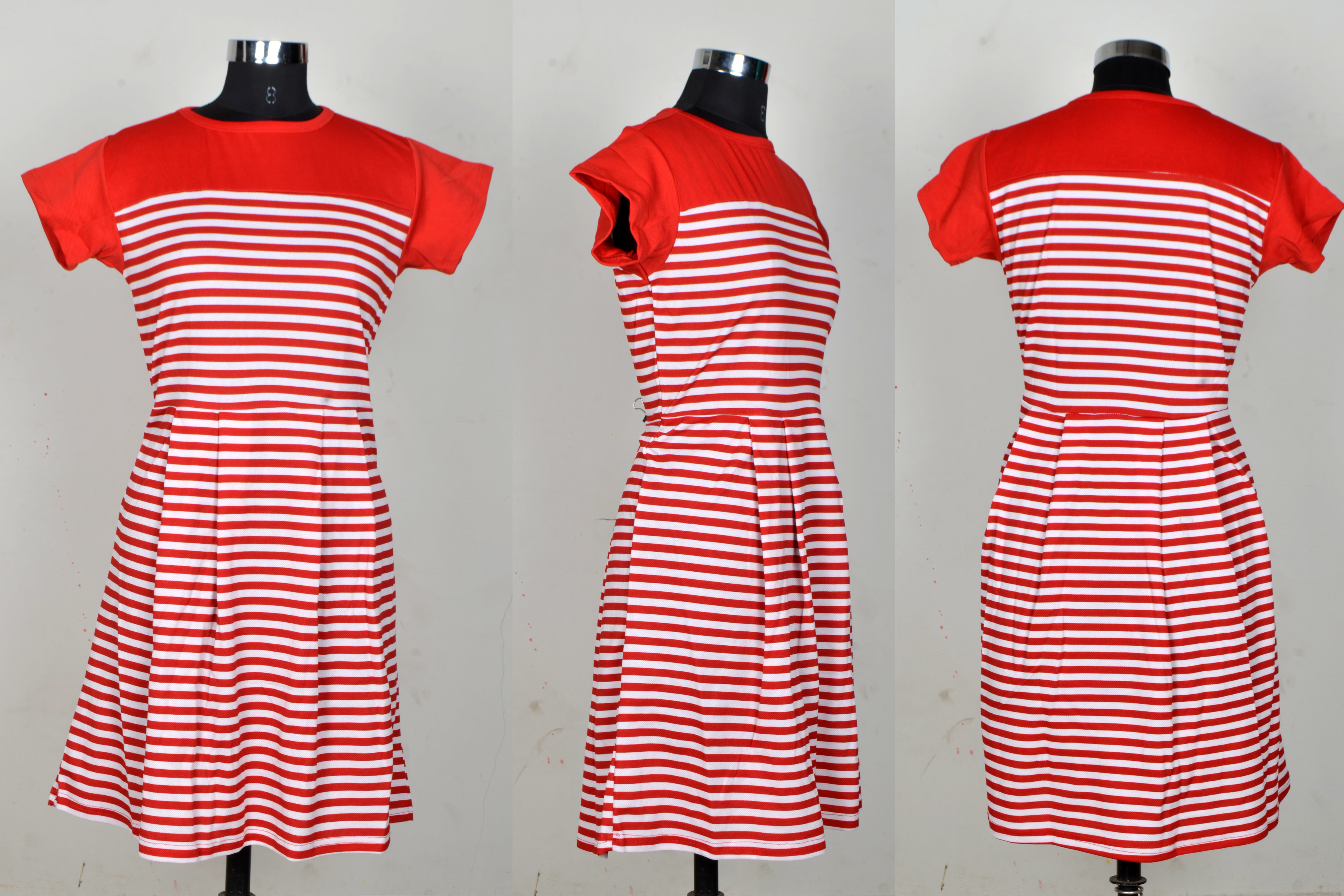 Exclusive Ladies Frock Suit - Crepe, Size M/l/xl/xxl, Red Color | No Fade, Washable, Short Sleeves, Printed Pattern, All Season