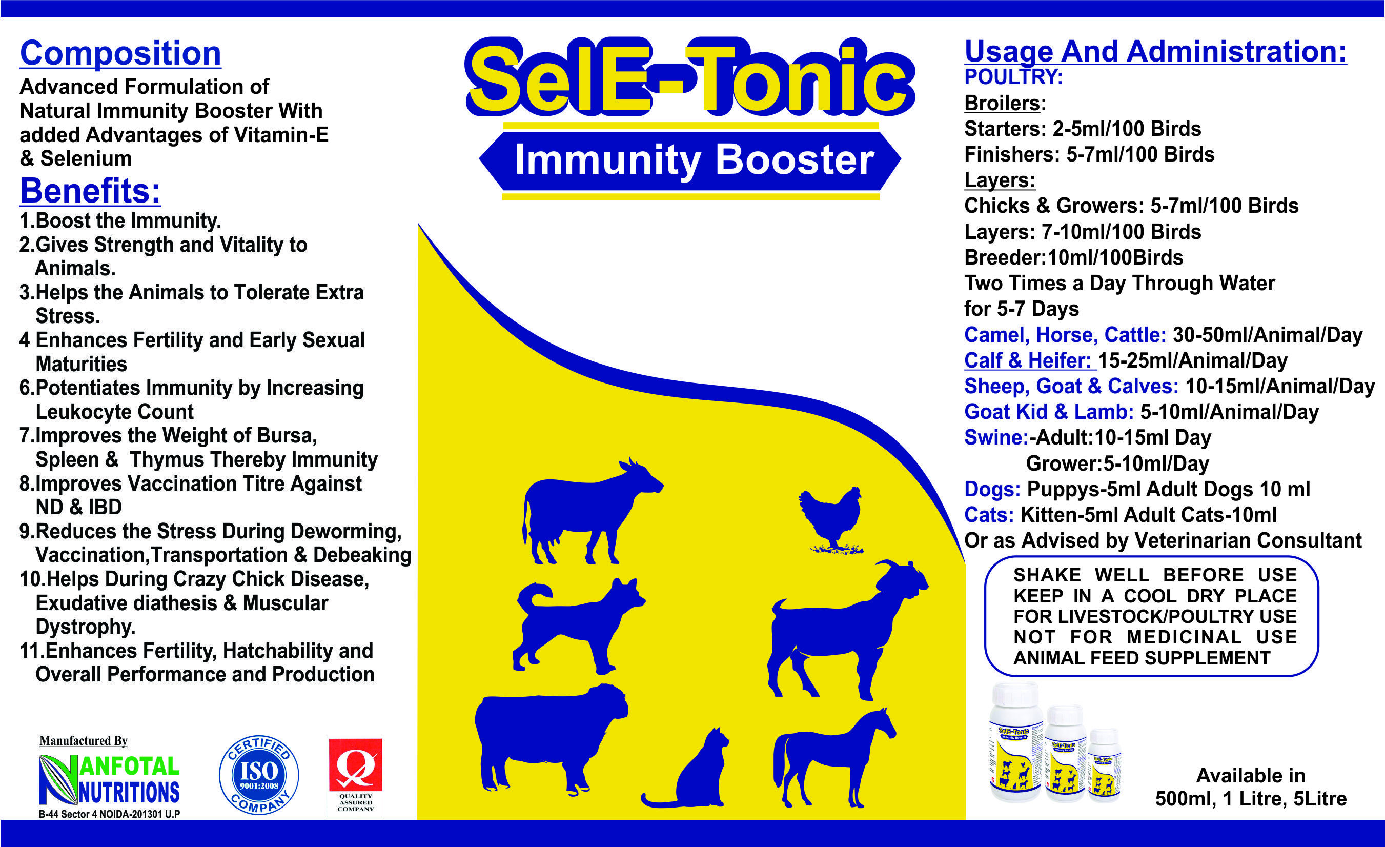 Cattle Immunity Booster Supplement (Seletonic) Efficacy: Promote Healthy