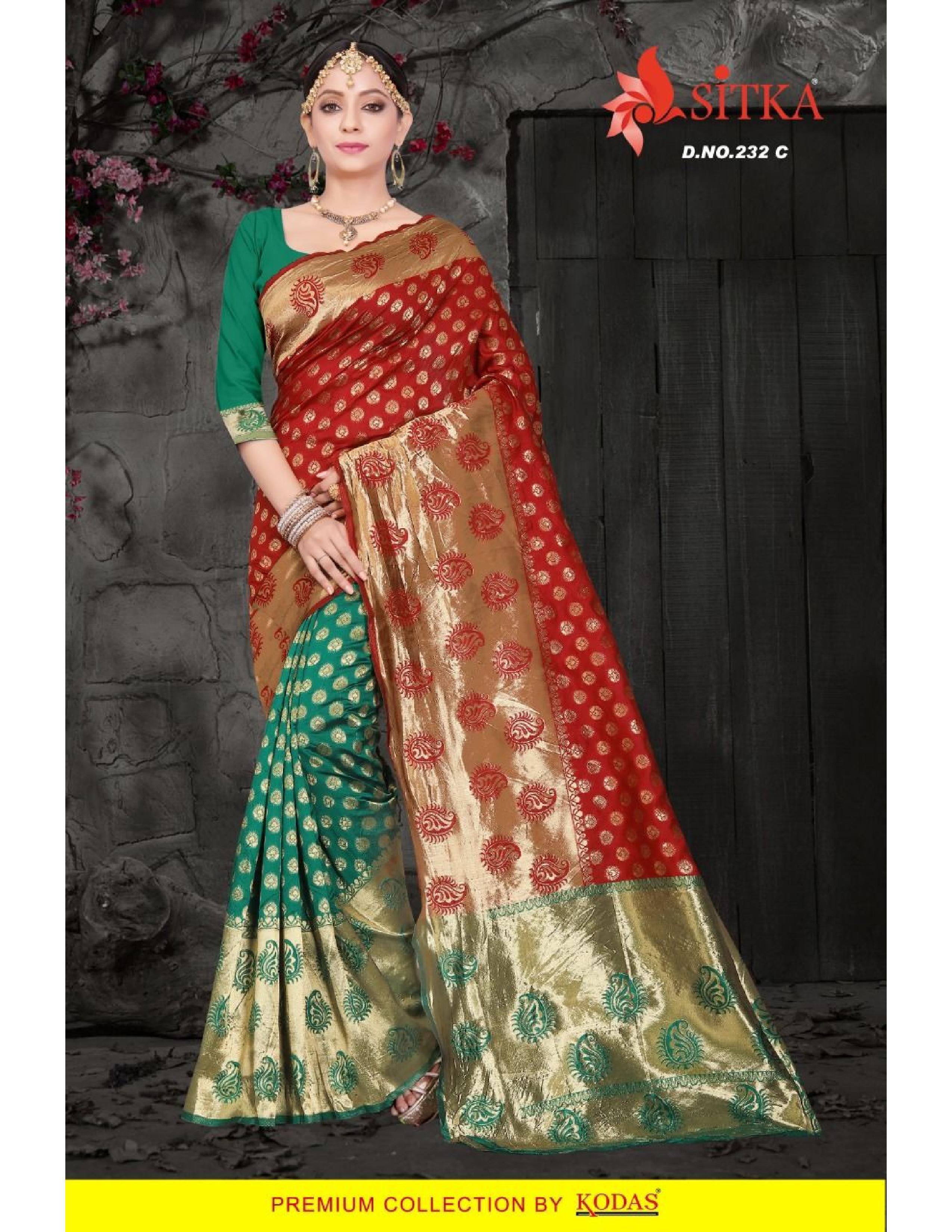 Six Colors Silk Saree