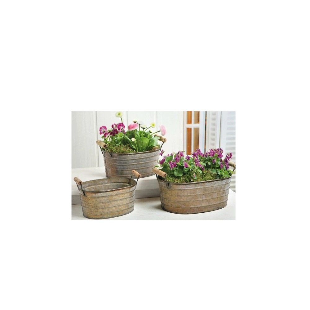 Gray Decorative Garden Planter