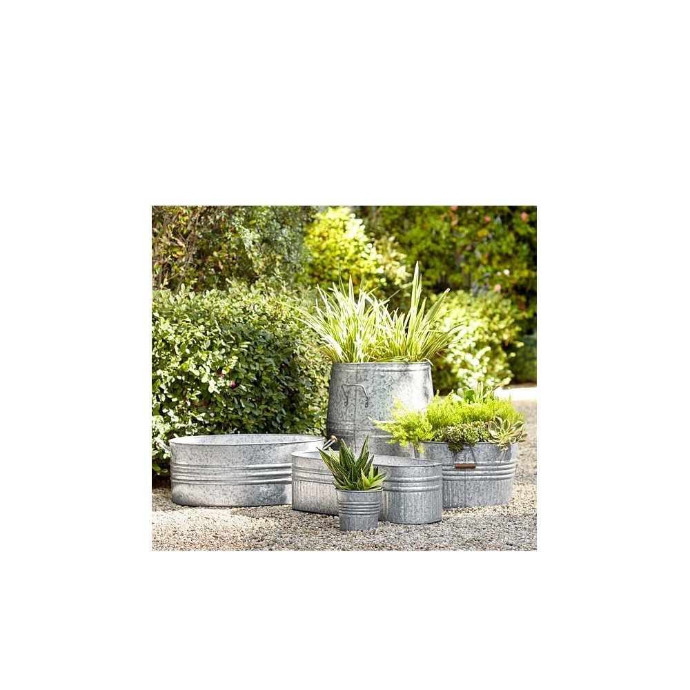 Gray Decorative Garden Planter