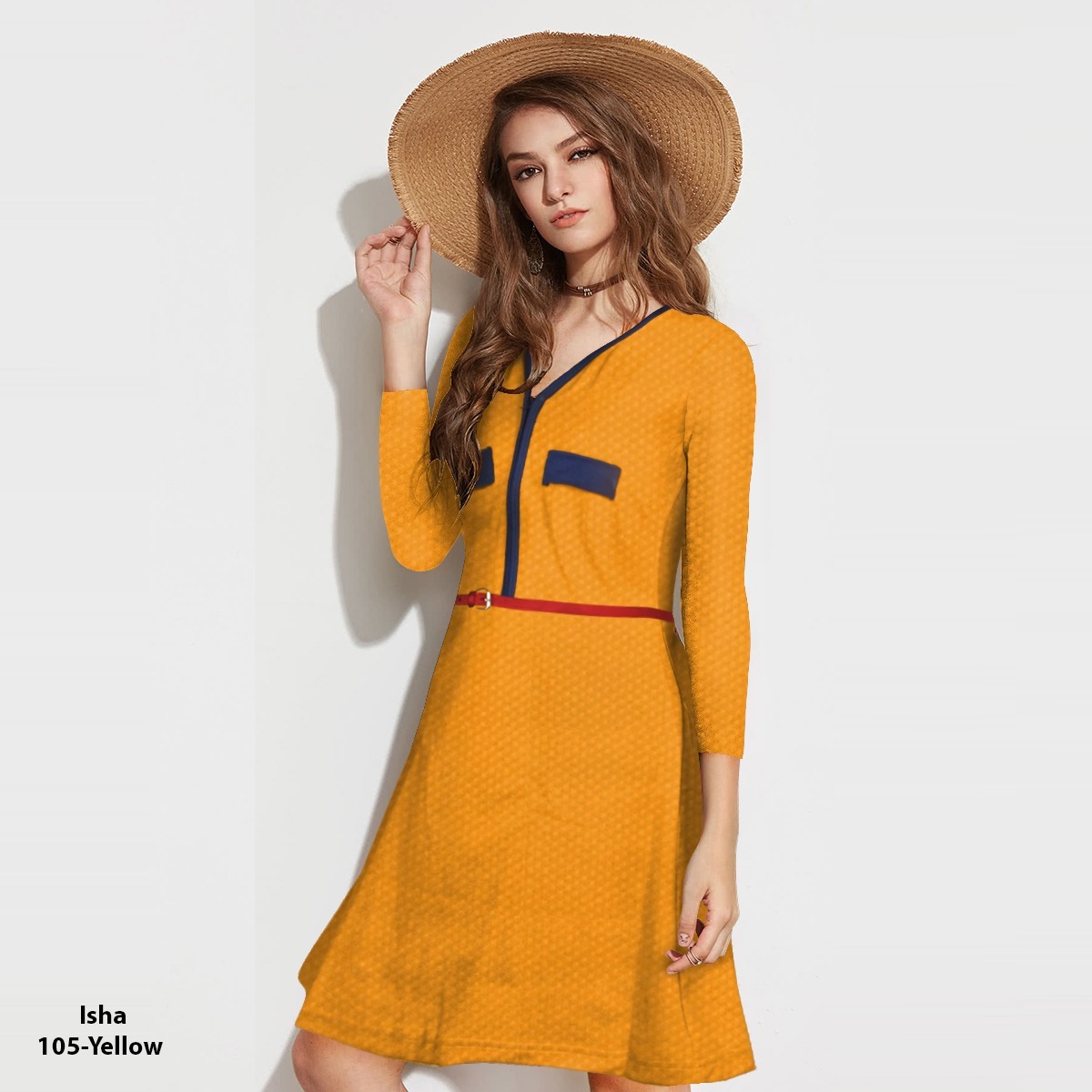 Western Ladies Dresses - Polyester, Sizes S-xxl, Yellow, Length 38 Inch, Full Sleeves | Washable, No Fade, Trendy Ethnic Design