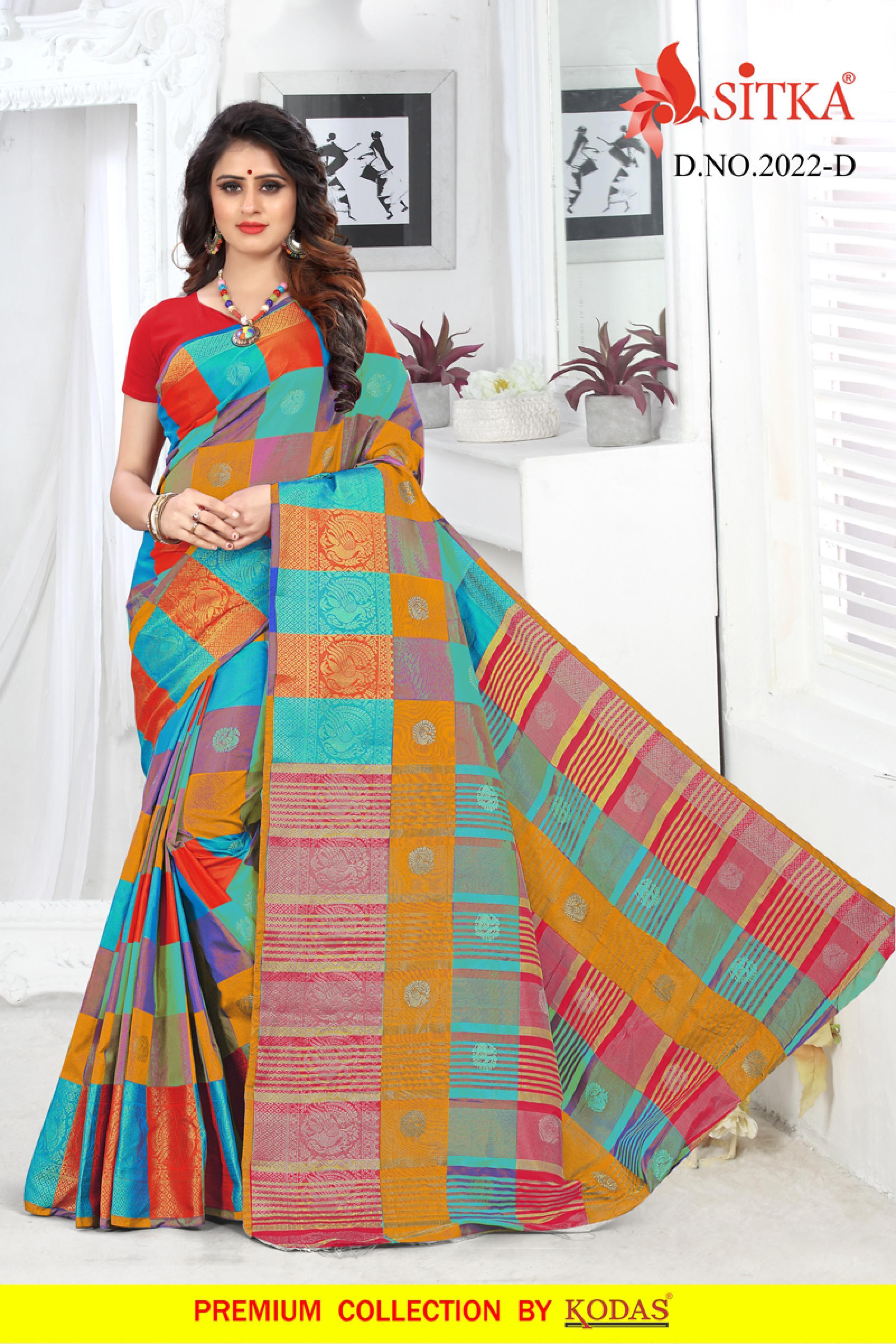 Five Colors Handloom Silk Saree