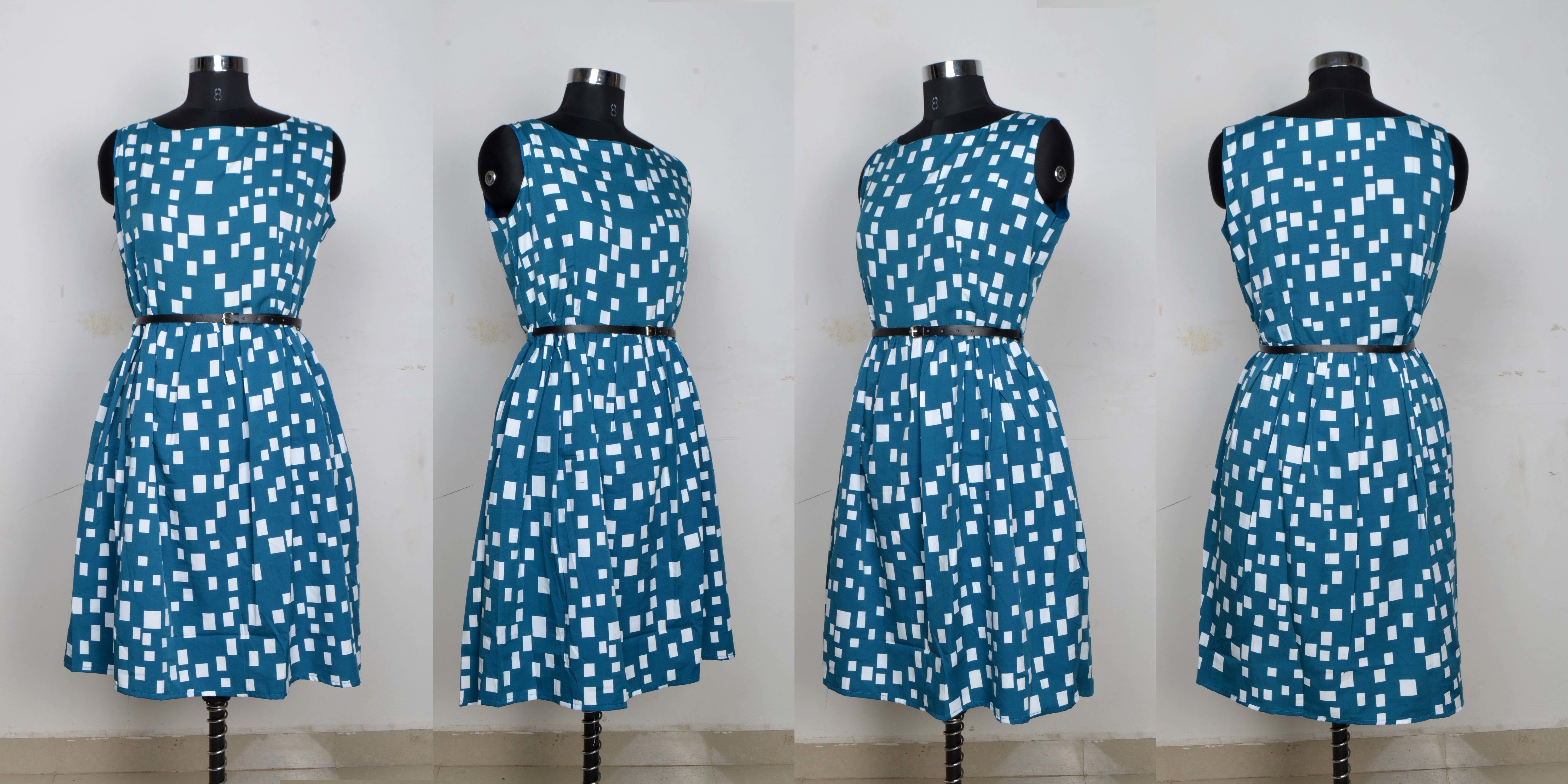 Latest Western Dress Pattern - Crepe, 36-37 Inch Length, C-green Color, Available In Sizes [S, M, L, Xl, Xxl] | Sleeveless, Printed, Washable, All Season