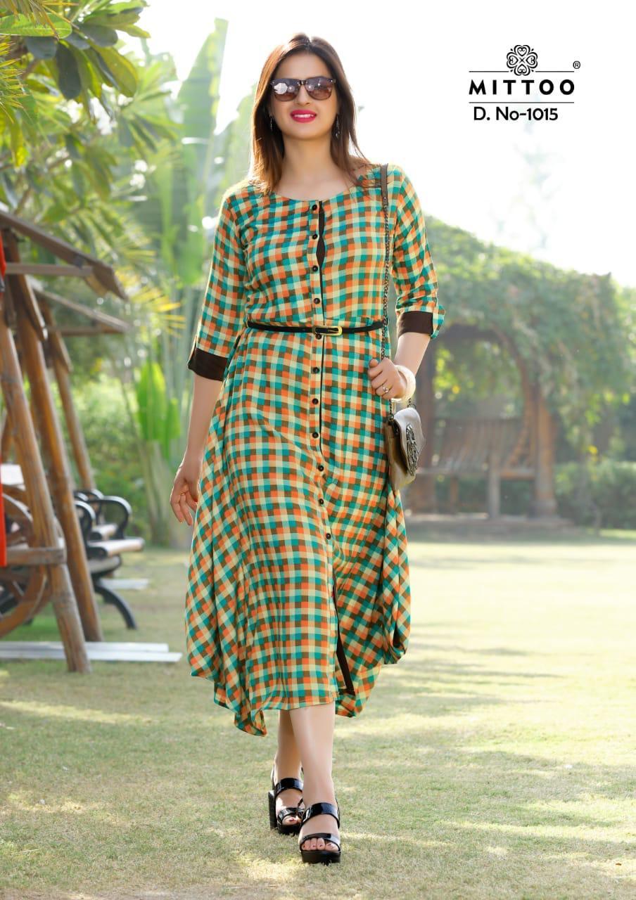 Winter Mittoo Fancy Designer Rayon Kurtis