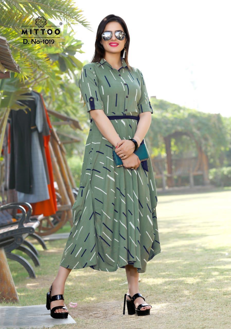 Winter Mittoo Fancy Designer Rayon Kurtis