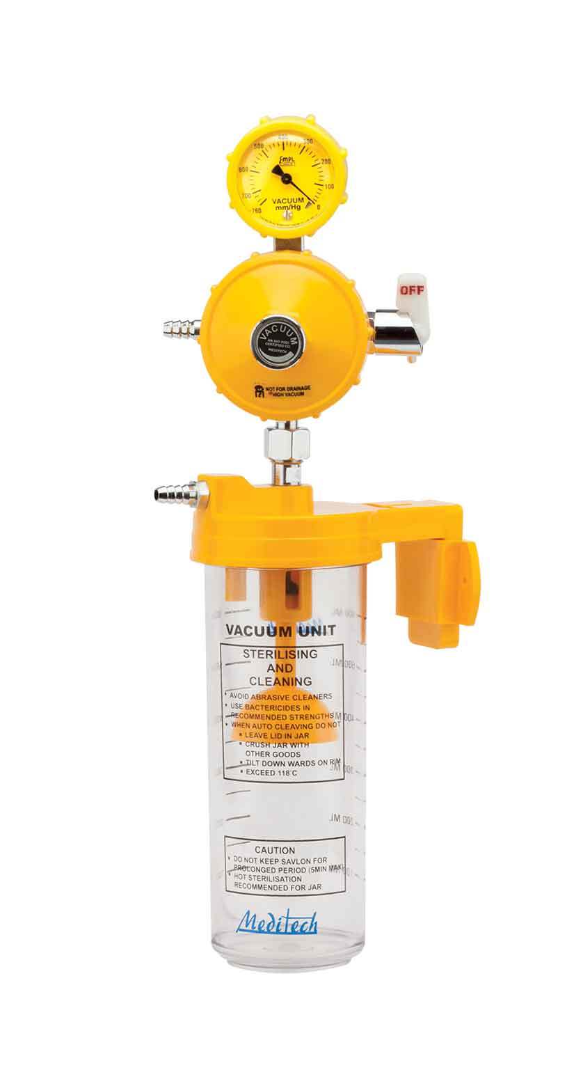 Vacuum Jar With Regulator - 2000ml, 1000ml, 600ml | Plastic & Glass Material, Yellow Color, Pressure Gauge Included, Emergency Switch Off Feature