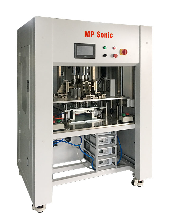 Ultrasonic Stacking Machine - Aluminium, 1300x900x1800 Mm | 30/35 Khz Frequency, 4 Sets Of 1200w Ds300 Series Ultrasonic Power Supplies, Air Cooling, High Capacity Plastic Riveting Performance