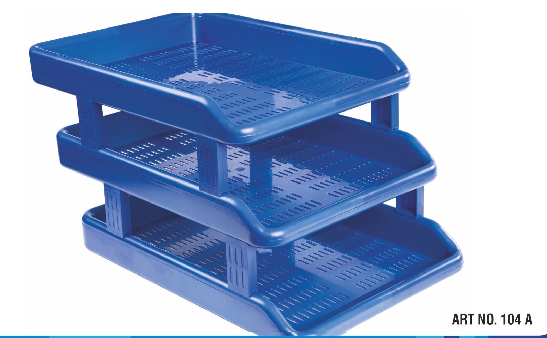 Blue Document Plastic File Tray
