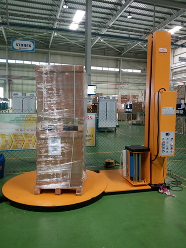 Pallet Stretch Wrapping Machine - Steel, 1350 mm Height, Multi-Color | Automated Wrapping, Efficient Process, Improved Safety, Reduced Labor