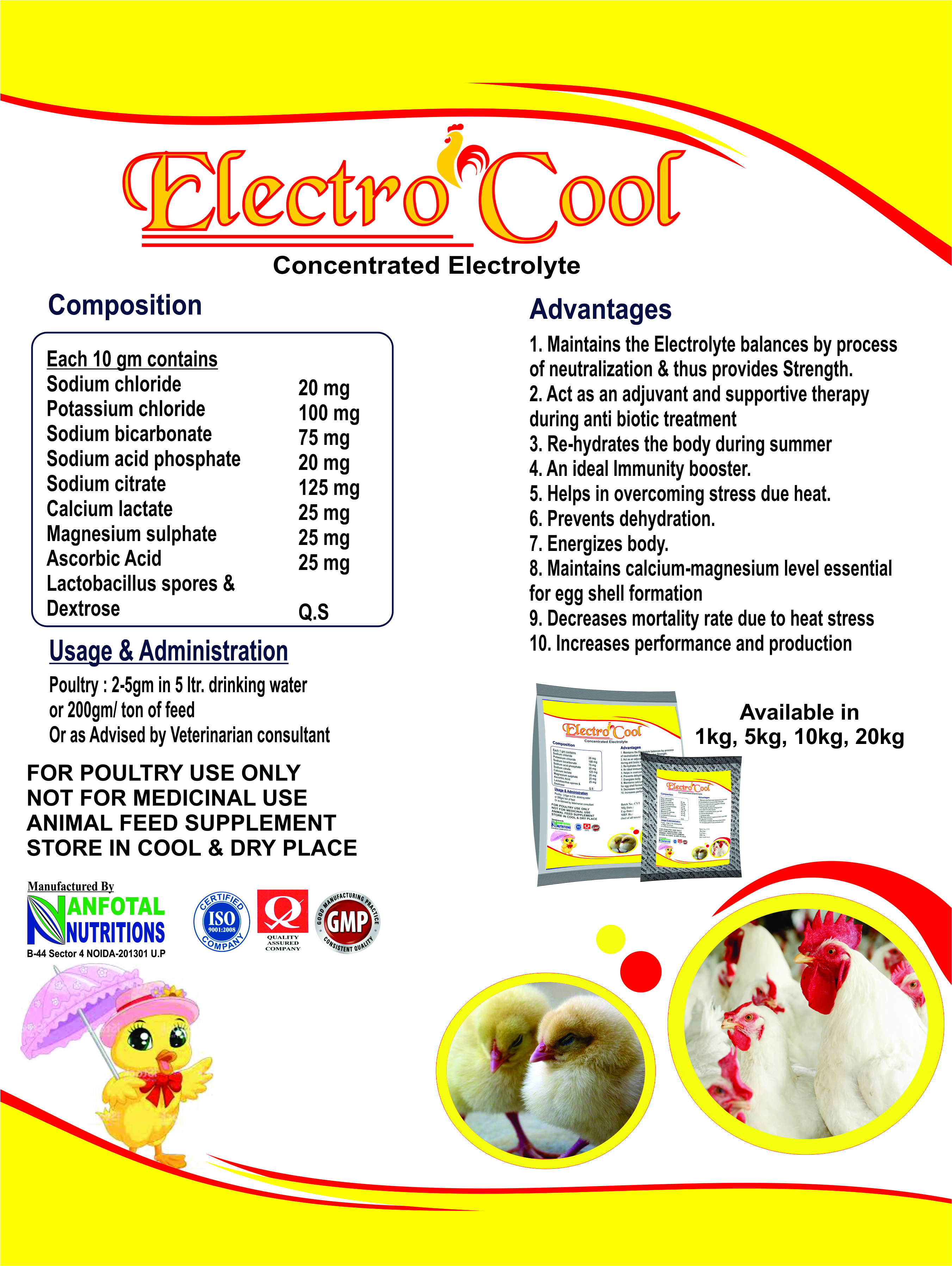 Poultry Electrolyte Supplement (Electro Cool)