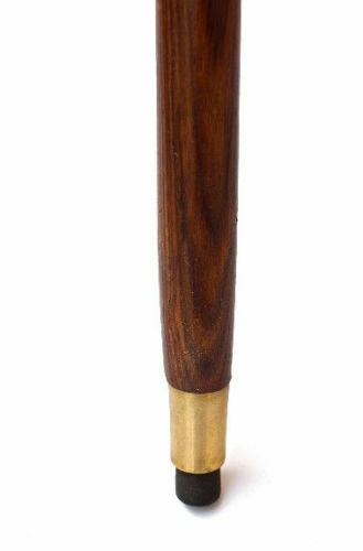 Handmade 3-Fold Vintage Brass Wood Walking Stick Shaft Only – 34" For Cane Handle